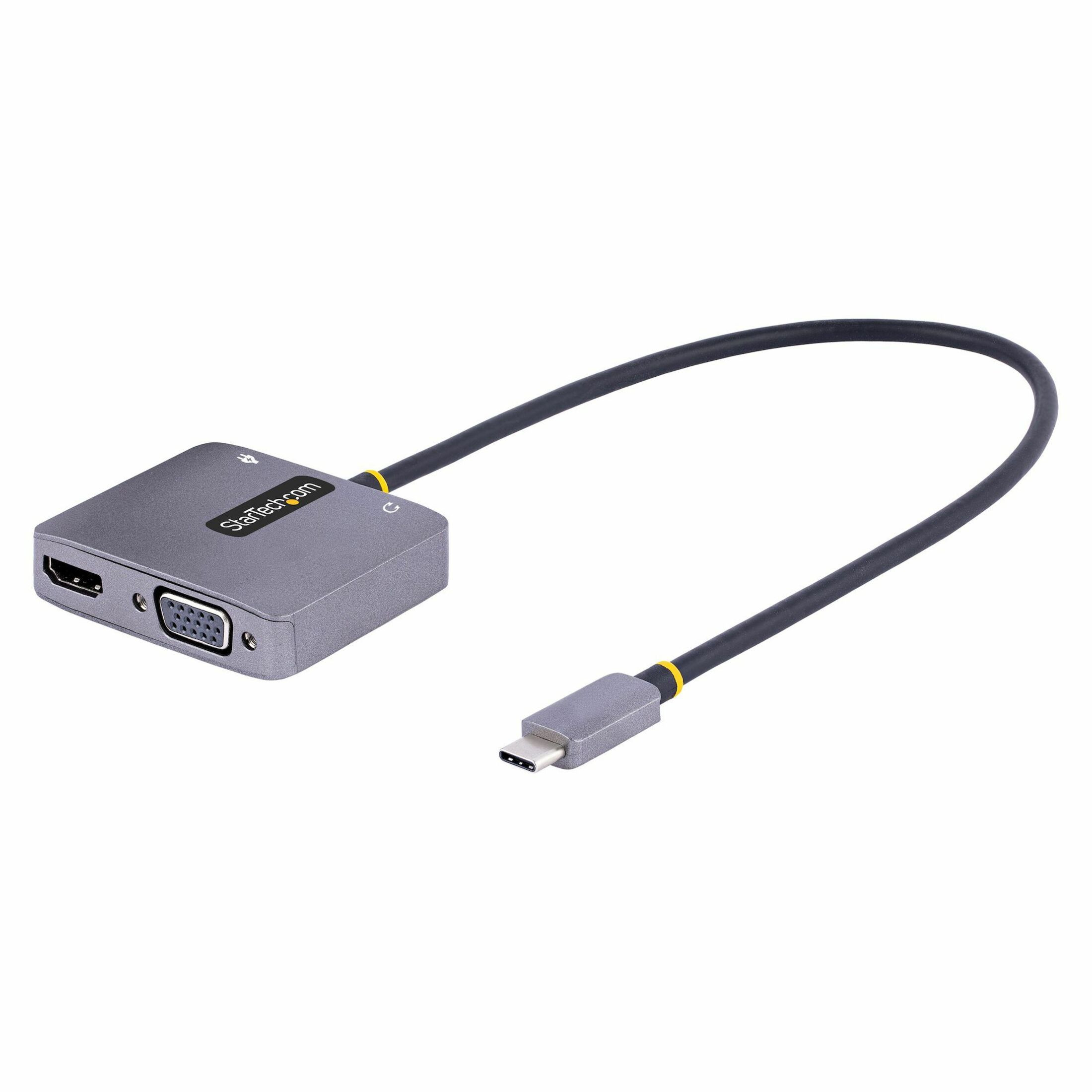 Startech .com USB C Video Adapter, USB C to HDMI VGA Adapter, 3.5mm Audio Output, 4K 60Hz HDR, 100W PD USB C Display... 122-USBC-HDMI-4K-VGA - Armor