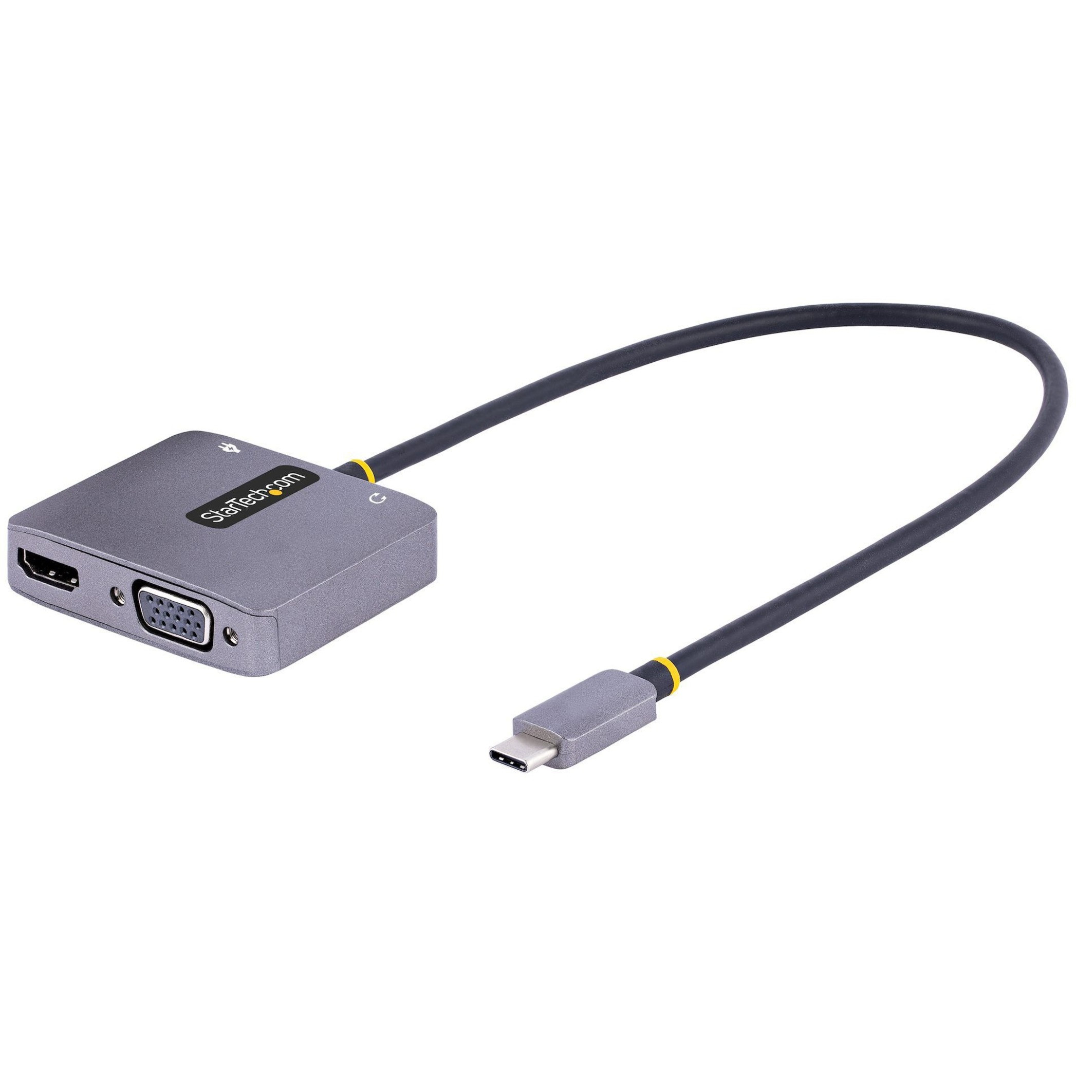 Startech .com USB C Video Adapter, USB C to HDMI VGA Multiport Adapter, 3.5mm Output, 4K 60Hz HDR, 100W PD 3.0, USB C Display... 122-USBC-HDMI-4K-VGA - Corporate Armor