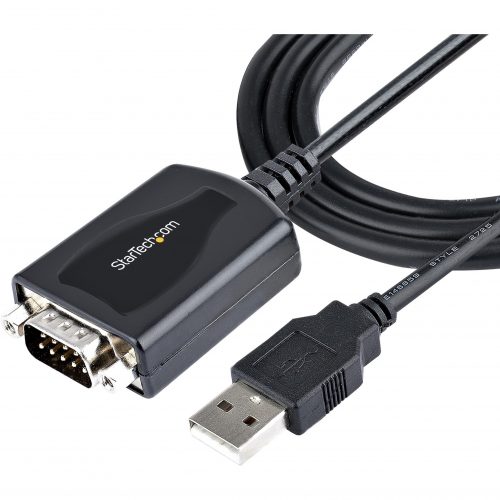 Startech .com 3ft (1m) USB to Serial Cable with COM Port Retention, DB9 Male RS232 to USB Converter, USB to Serial Adapter, Prolific IC… 1P3FPC-USB-SERIAL