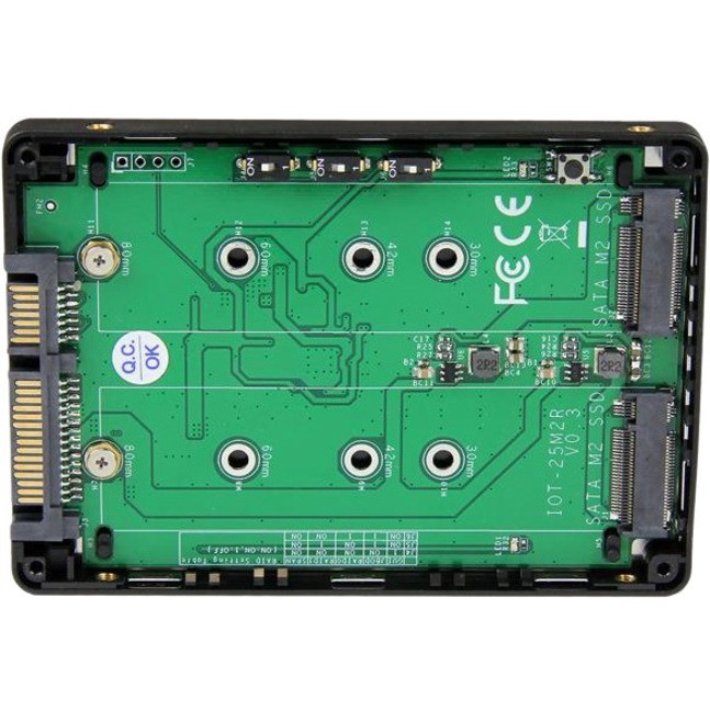 Startech .com Dual-Slot M.2 to SATA AdapterM.2 SATA Adapter for 2.5 Drive  BayM.2 AdapterM.2 SSD AdapterM.2 NGFF SSD AdapterRAID S322M225R -  Corporate Armor