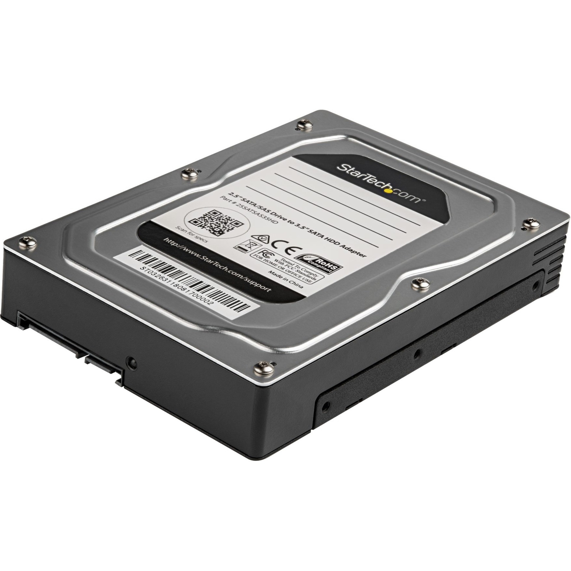 Startech .com 2.5 to 3.5 Hard Drive AdapterFor SATA and SAS SSD / HDD2.5 to  3.5 Hard Drive Enclosure2.5 to 3.5 SSD Adapter2.5 to 25SATSAS35HD -  Corporate Armor