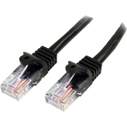 Startech .com 5m Cat5e Patch Cable with Snagless RJ45 ConnectorsBlack5 m Patch Cord16.40 ft Category 5e Network Cable for Network Devi… 45PAT5MBK