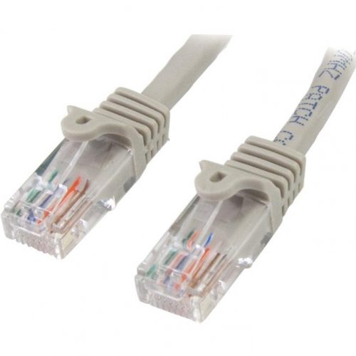 Startech .com 5m Cat5e Patch Cable with Snagless RJ45 ConnectorsGrey5 m Patch Cord16.40 ft Category 5e Network Cable for Network Devic… 45PAT5MGR