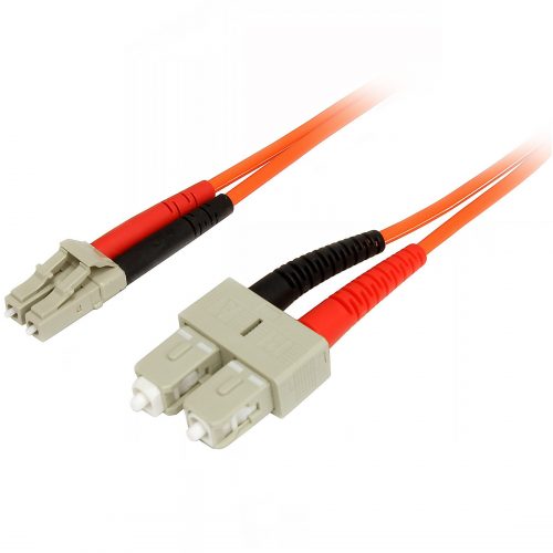 Startech .com 1m Fiber Optic CableMultimode Duplex 50/125LSZHLC/SCOM2LC to SC Fiber Patch CableConnect fiber network devices… 50FIBLCSC1