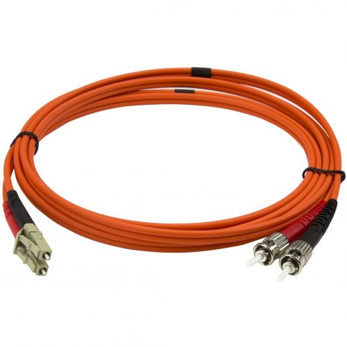 Startech .com 2m Fiber Optic CableMultimode Duplex 50/125LSZHLC/STOM2LC to ST Fiber Patch CableConnect fiber network devices… 50FIBLCST2