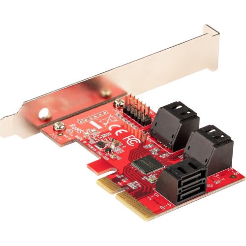 Startech SATA PCIe Card, 6 Port PCIe SATA Expansion Card, 6Gbps SATA Adapter, Stacked SATA Connectors, PCI Express to SATA ConverterSATA I… 6P6G-PCIE-SATA-CARD