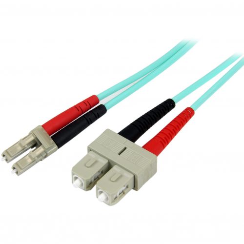Startech .com 10m Fiber Optic Cable10 Gb AquaMultimode Duplex 50/125LSZHLC/SCOM3LC to SC Fiber Patch CableDeliver fast,… A50FBLCSC10