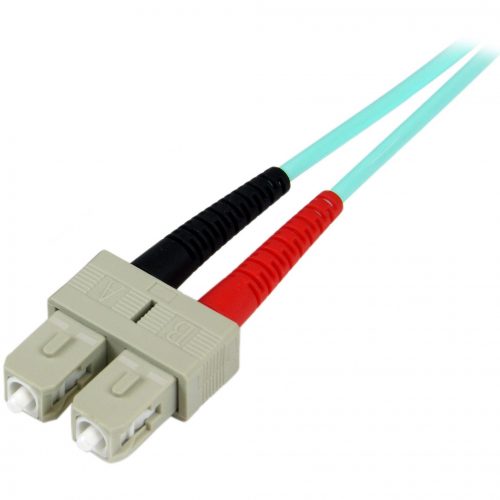 Startech .com 10m Fiber Optic Cable10 Gb AquaMultimode Duplex 50/125LSZHLC/SCOM3LC to SC Fiber Patch CableDeliver fast,… A50FBLCSC10
