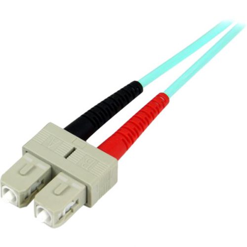Startech 2m Fiber Optic Cable10 Gb AquaMultimode Duplex 50/125LSZHLC/SCOM3LC to SC Fiber Patch Cable2m2 x LC Male2 x SC Mal… A50FBLCSC2