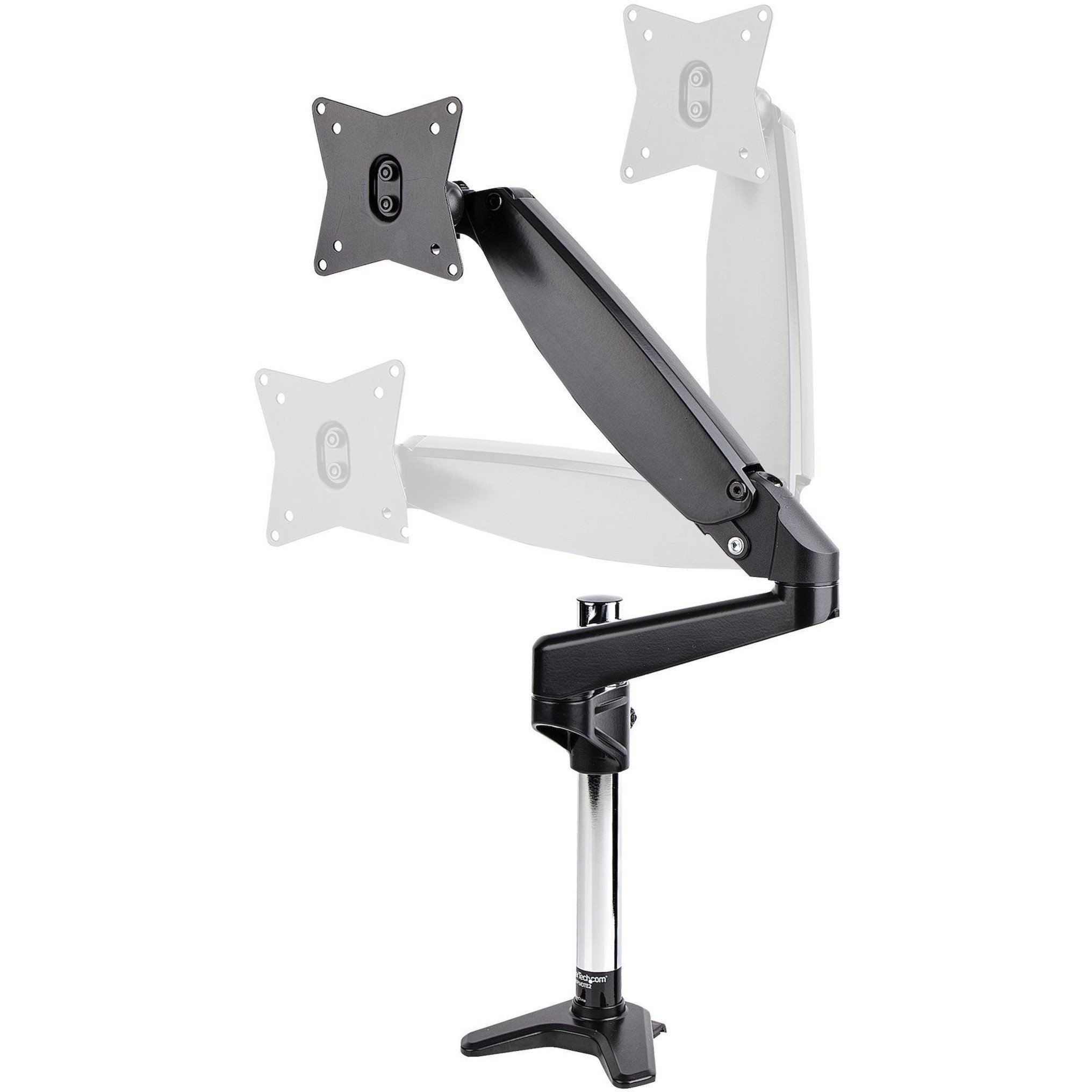 StarTech.com ARMPIVOTE2 Desk Mount Monitor Arm for Single VESA Display 32 , 8kg/17.6lb, Full Motion Articulating & Height Adjustable