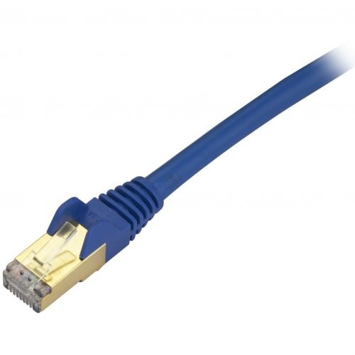 Startech .com 12ft CAT6a Ethernet Cable10 Gigabit Category 6a Shielded Snagless 100W PoE Patch Cord10GbE Blue UL Certified Wiring/TIA -… C6ASPAT12BL