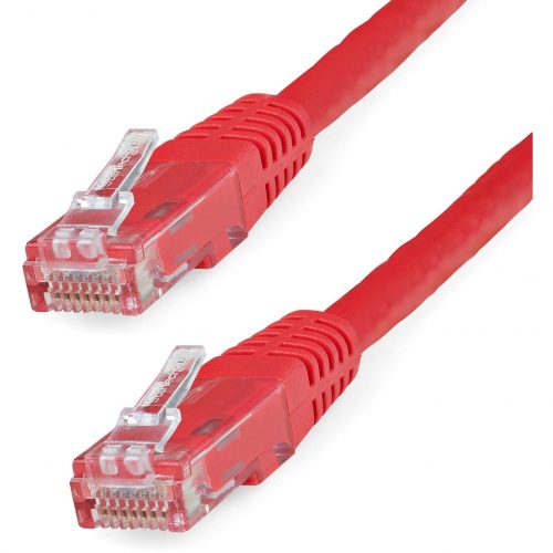 Startech .com 20ft CAT6 Ethernet CableRed Molded Gigabit100W PoE UTP 650MHzCategory 6 Patch Cord UL Certified Wiring/TIA20ft Red… C6PATCH20RD