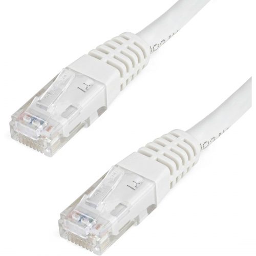 Startech .com 20ft CAT6 Ethernet CableWhite Molded Gigabit100W PoE UTP 650MHzCategory 6 Patch Cord UL Certified Wiring/TIA20ft Wh… C6PATCH20WH