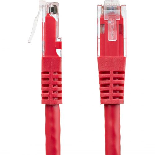 Startech .com 7ft CAT6 Ethernet CableRed Molded Gigabit100W PoE UTP 650MHzCategory 6 Patch Cord UL Certified Wiring/TIA7ft Red CAT… C6PATCH7RD