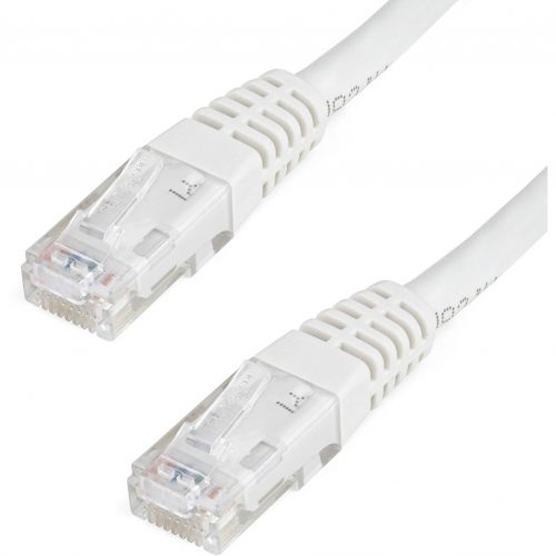 Startech .com 7ft CAT6 Ethernet CableWhite Molded Gigabit100W PoE UTP 650MHzCategory 6 Patch Cord UL Certified Wiring/TIA7ft White… C6PATCH7WH