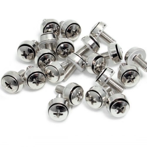 Startech .com 50 Pkg M6 Mounting Screws for Server Rack CabinetMount equipment with these high quality screwsCompatible with mountable… CABSCREWSM6