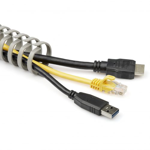 Startech .com Cable Management Raceway Spine Vertebrae 1-1/8″(29mm)W x 2″(25mm)H, 20″(0.5m) length, Network Cord Hider/Wire Duct, UL Listed -… CBMFWD2030