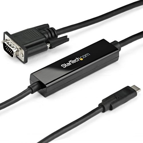 Startech .com 3ft/1m USB C to VGA Cable1920x1200/1080p USB Type C DP Alt Mode to VGA Video Monitor Adapter Cable -Works w/ Thunderbolt 3… CDP2VGAMM1MB