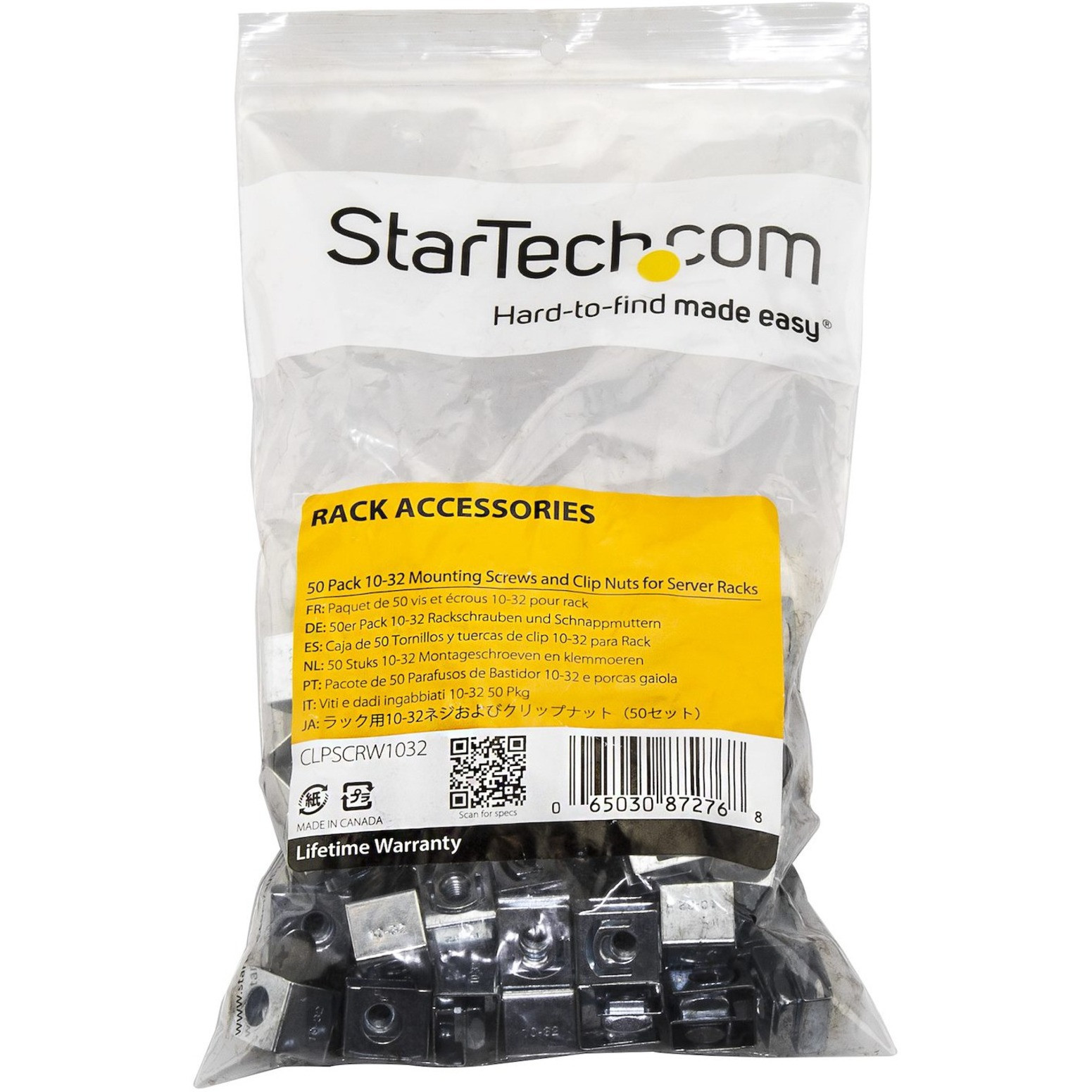 Startech Server Rack and Clip Nuts10-32Rack Mount Screws and Slide-On Cage NutsClip Nuts and Screws50 PackMount se... - Corporate Armor