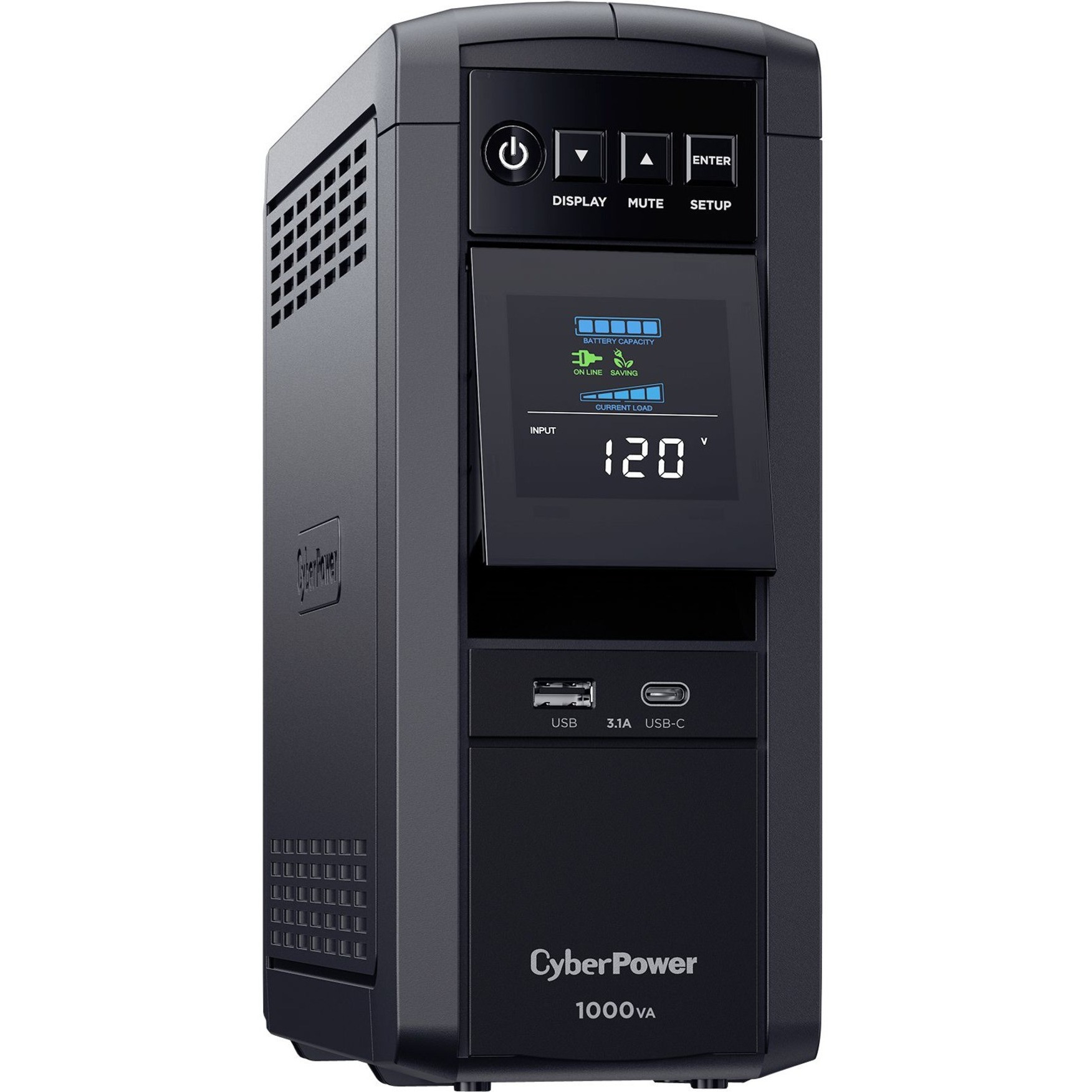 Cyber Power CP1000PFCLCDTAA TAA Compliant Intelligent UPS  Systems1000VA/600W, 120 VAC, NEMA 5-15P, Mini-Tower, Sine Wave, 10  Outlets,... CP1000PFCLCDTAA Corporate Armor
