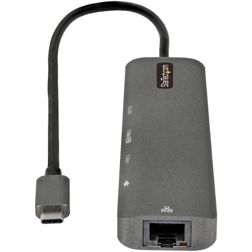 Startech .com USB C Multiport Adapter, USB-C to 4K 60Hz HDMI 2.0, 100W PD Pass-through, SD, USB, GbE, USB Type-C Mini Dock, 12″ Long Cable 1… DKT30CHSDPD1