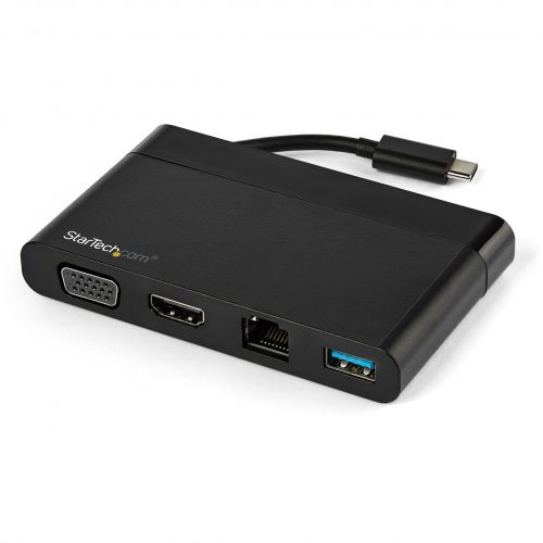 Startech .com USB C Multiport Adapter with HDMI, VGA, Gb Ethernet & USBUSB C to 4K HDMI or 1080p VGA Adapter Mini Dock HubTravel Dock -… DKT30CHVCM