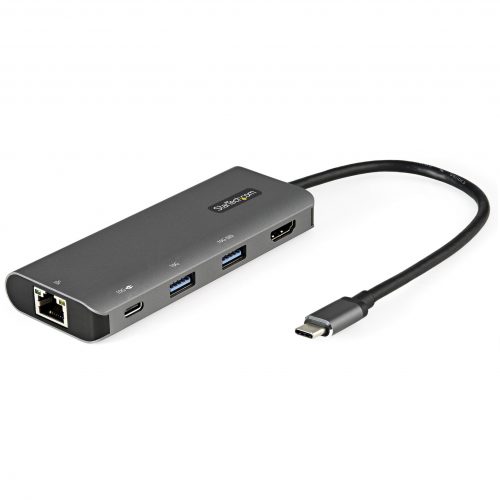 Startech .com USB C Multiport Adapter10Gbps USB 3.1 Gen 2 Type-C Mini Dock4K 30Hz HDMI100W PD Passthrough3xUSB/GbE10″ CableU… DKT31CHPDL