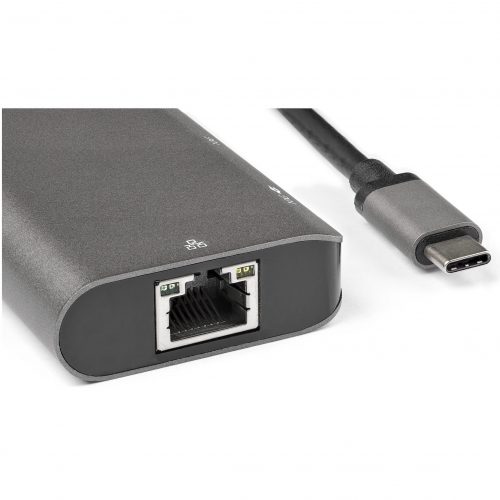 Startech .com USB C Multiport Adapter10Gbps USB 3.1 Gen 2 Type-C Mini Dock4K 30Hz HDMI100W PD Passthrough3xUSB/GbE10″ CableU… DKT31CHPDL