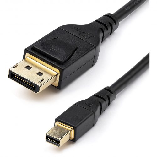 Startech .com 3ft 1m VESA Certified Mini DisplayPort to DisplayPort 1.4 Cable, 8K 60Hz HBR3 HDR, Super UHD 4K 120Hz, mDP to DP Slim Cord3… DP14MDPMM1MB