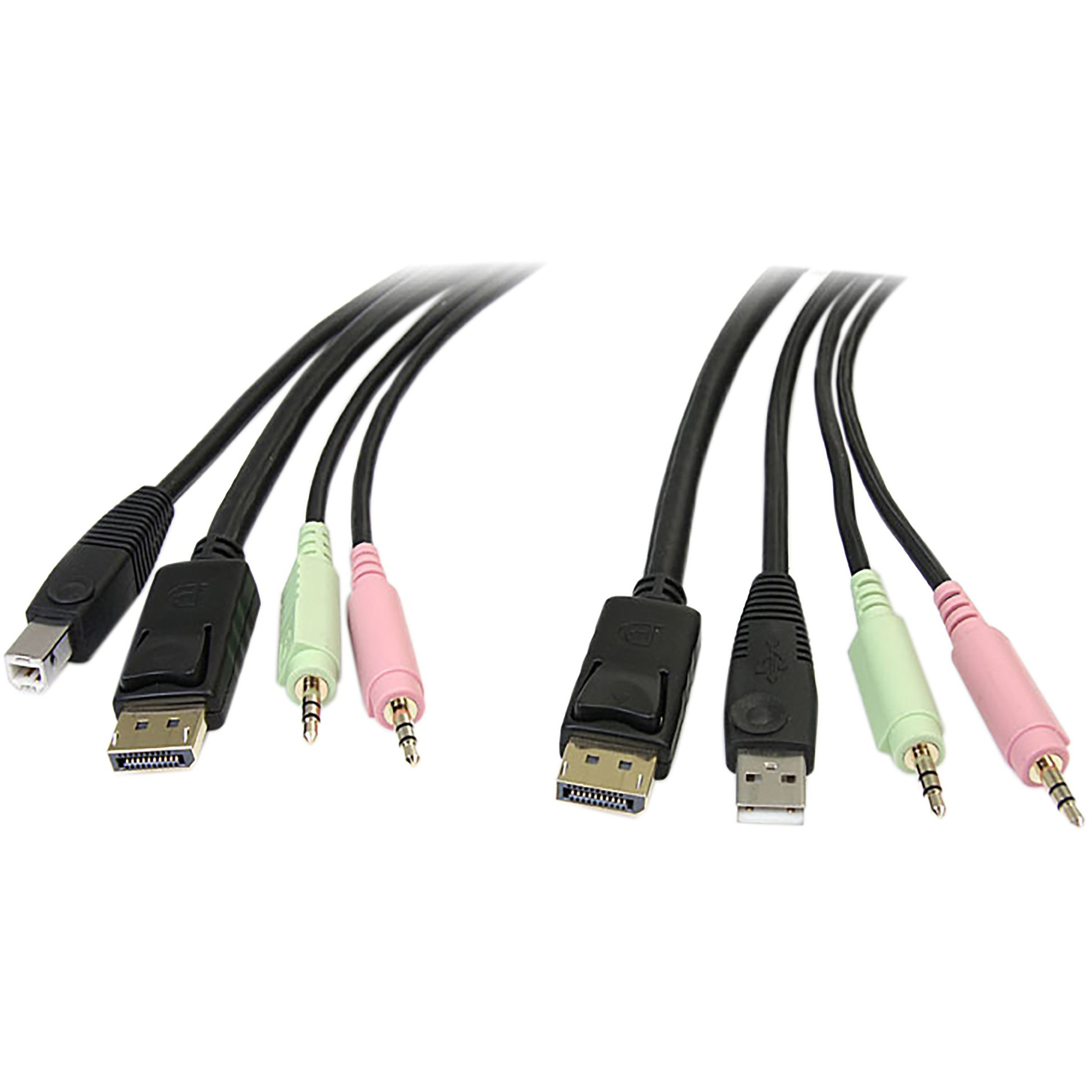 Startech .com 6 ft 4-in-1 USB DisplayPort KVM Switch CableDisplayPort Male Digital Audio/Video DP4N1USB6