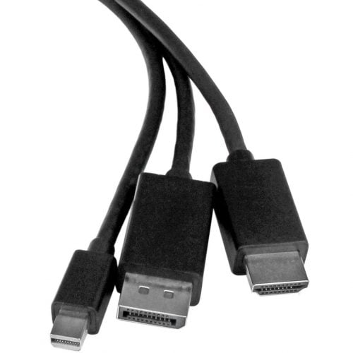 Startech .com 2m 6 ft HDMI, DisplayPort or Mini DisplayPort to HDMI Converter CableHDMI, DP or Mini DP to HDMI AdapterConnect your HDMI,… DPMDPHD2HD