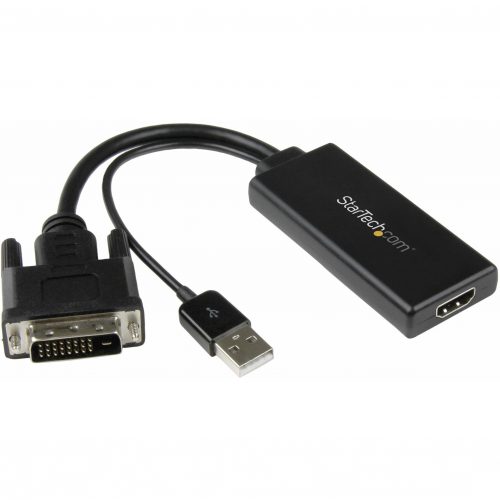 Startech .com DVI to HDMI Video Adapter with USB Power and AudioDVI-D to HDMI Converter1080pConnect an HDMI display or projector to your… DVI2HD