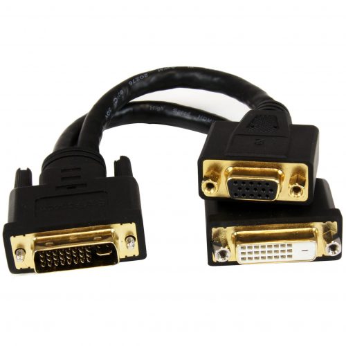 Startech .com 8in Wyse DVI Splitter CableDVI-I to DVI-D and VGAM/FCost-effective replacement for your Wyse 920302-02L splitter cabl… DVI92030202L