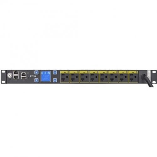 Eaton Managed Rack PDU 1.44 kW max 120V 12A 50-60Hz 1U Single-Phase PDUSwitchedNEMA 5-20P8 x NEMA 5-15R120 V AC1440 WNetwork… EMAT09-10