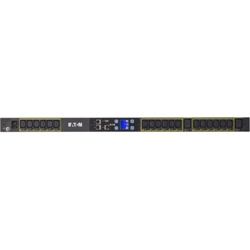 Eaton Metered Input rack PDU, 0U, L6-30P input, 5.76 kW max, 200-240V, 24A, 10 ft cord, Three-phase, Outlets: (12) C13, (2) C19 14 Out… EMI109-10