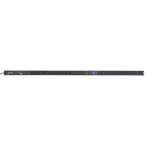 Eaton Metered Input rack PDU, 0U, L6-30P input, 10 ft cord, 200-240V, 5.76 kW max, Single-phase, Outlets: (12) C13 Outlet grip, (2) C19 Outlet… EMI121-10