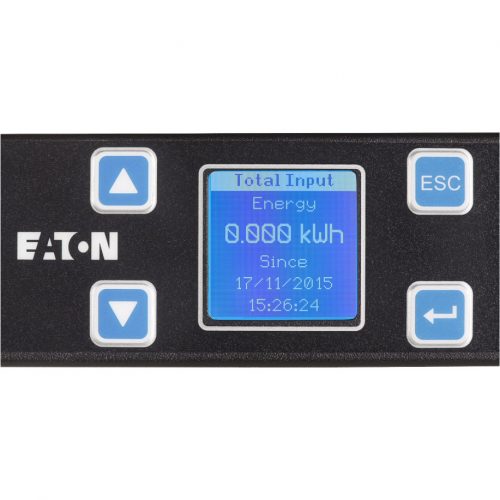 Eaton Metered Input Rack PDU 1.92 kW max 120V 16A 1U 5-20P Single-Phase PDUNEMA L5-20P12 x NEMA 5-20R120 V AC1920 WNetwork (RJ-… EMIT01-10