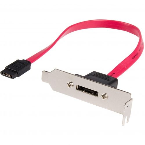 Startech .com .com Low Profile SATA to eSATA Plate AdapterAdd an eSATA port to your PC, extended from internal Serial ATA connecti… ESATAPLT1LP