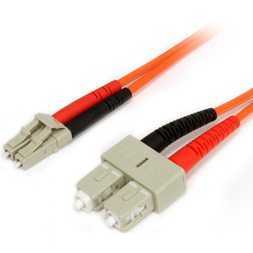 Startech .com 5m Fiber Optic CableMultimode Duplex 62.5/125LSZHLC/SCOM1LC to SC Fiber Patch CableConnect fiber network devices… FIBLCSC5