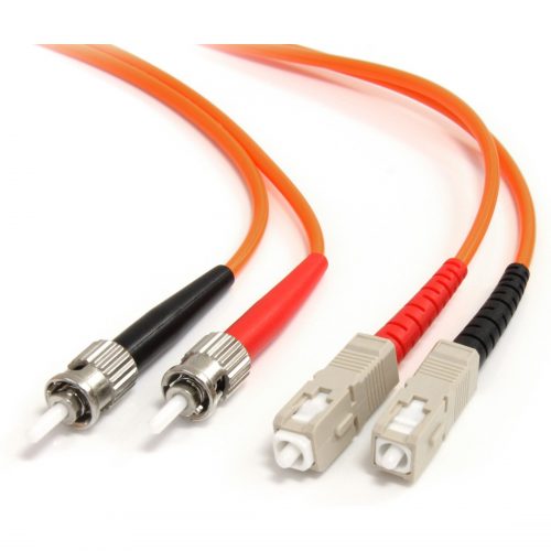 Startech .com 3m Fiber Optic CableMultimode Duplex 62.5/125LSZHST /SCOM1ST to SC Fiber Patch CableConnect fiber network device… FIBSTSC3