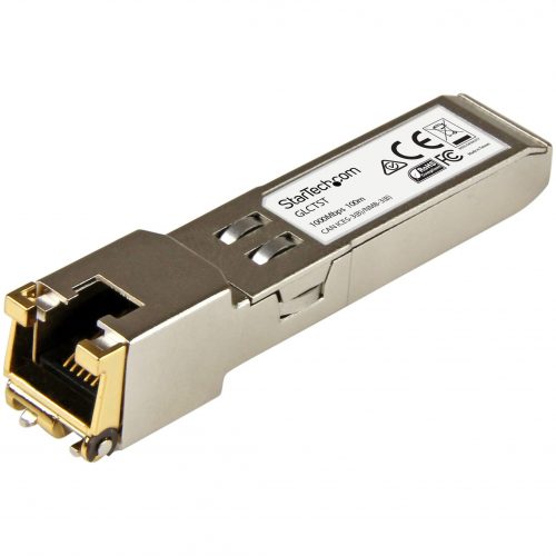 Startech .com Cisco GLC-T Compatible SFP Module1000BASE-T1GE Gigabit Ethernet SFP SFP to RJ45 Cat6/Cat5e Transceiver100mCisco GLC-T Co… GLCTST