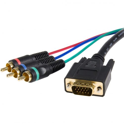 Startech .com .com Cable adapterRCA breakoutHD15 (m)component (f)3 ftConnect a VGA output (video card, etc.) to a disp… HD15CPNTMM3