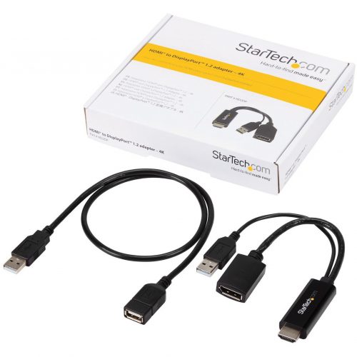 Startech .com HDMI to DisplayPort Adapter4K 30HzHDMI to DisplayPort ConverterCompact HDMI to DP AdapterUSB-PoweredConnect an HDMI la… HD2DP