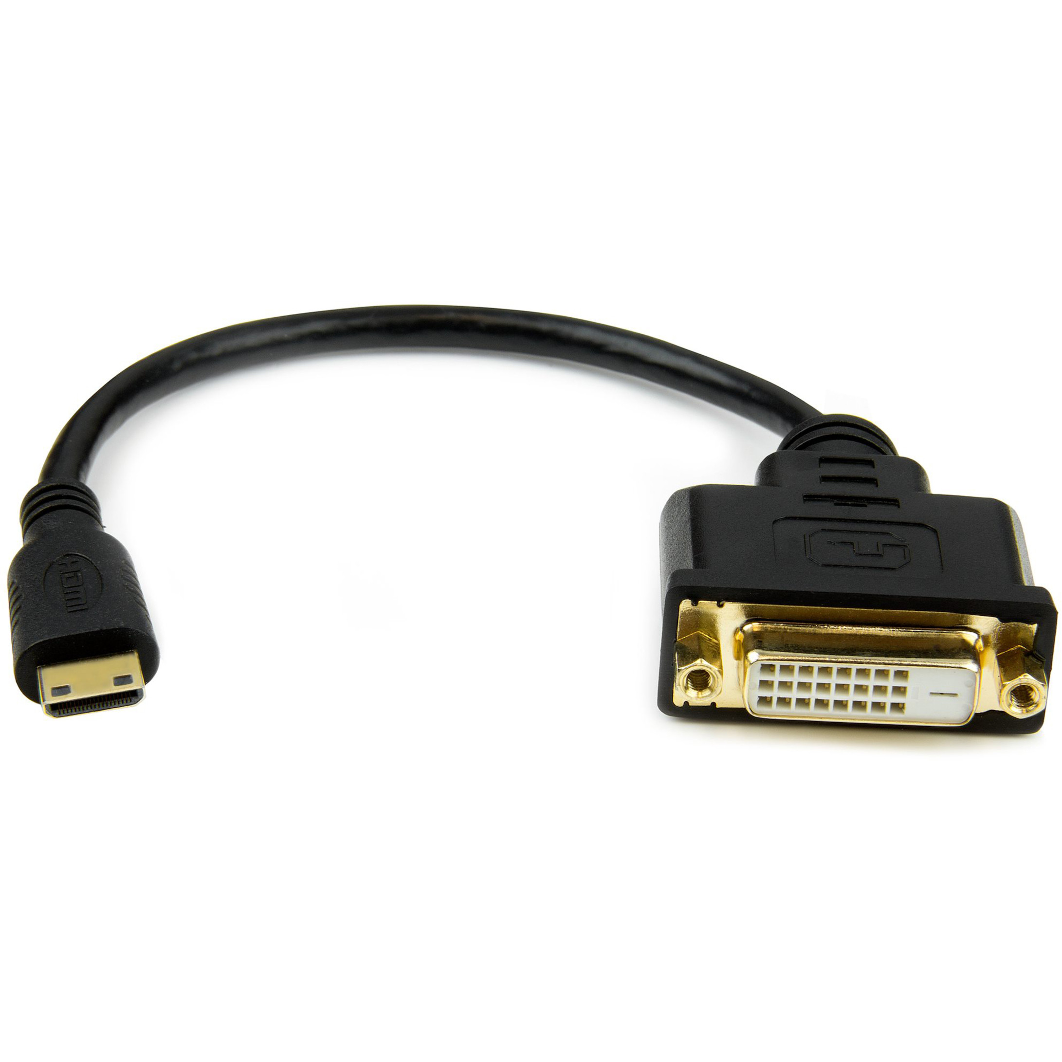 Startech .com 8 in (20cm) Mini HDMI to DVI Cable, DVI-D to Cable (1920x1200p), HDMI Mini Male to DVI-D Female Display Cable Adapter8i... HDCDVIMF8IN - Corporate Armor