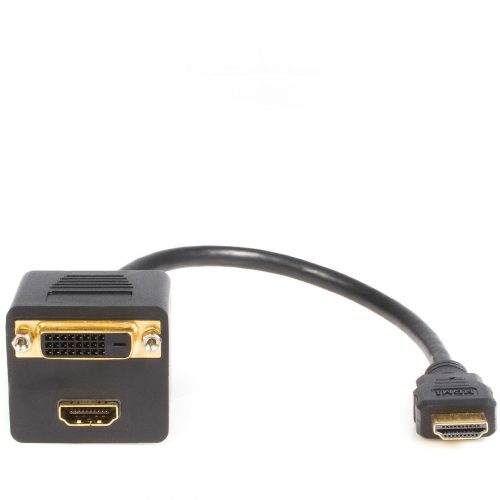 Startech .com 1ft HDMI Splitter Cable, HDMI Male to DVI-D Female Adapter, Full HD 1920x1200p 60Hz, HDMI Male to DVI Female Splitter1ft/30cm… HDMISPL1DH