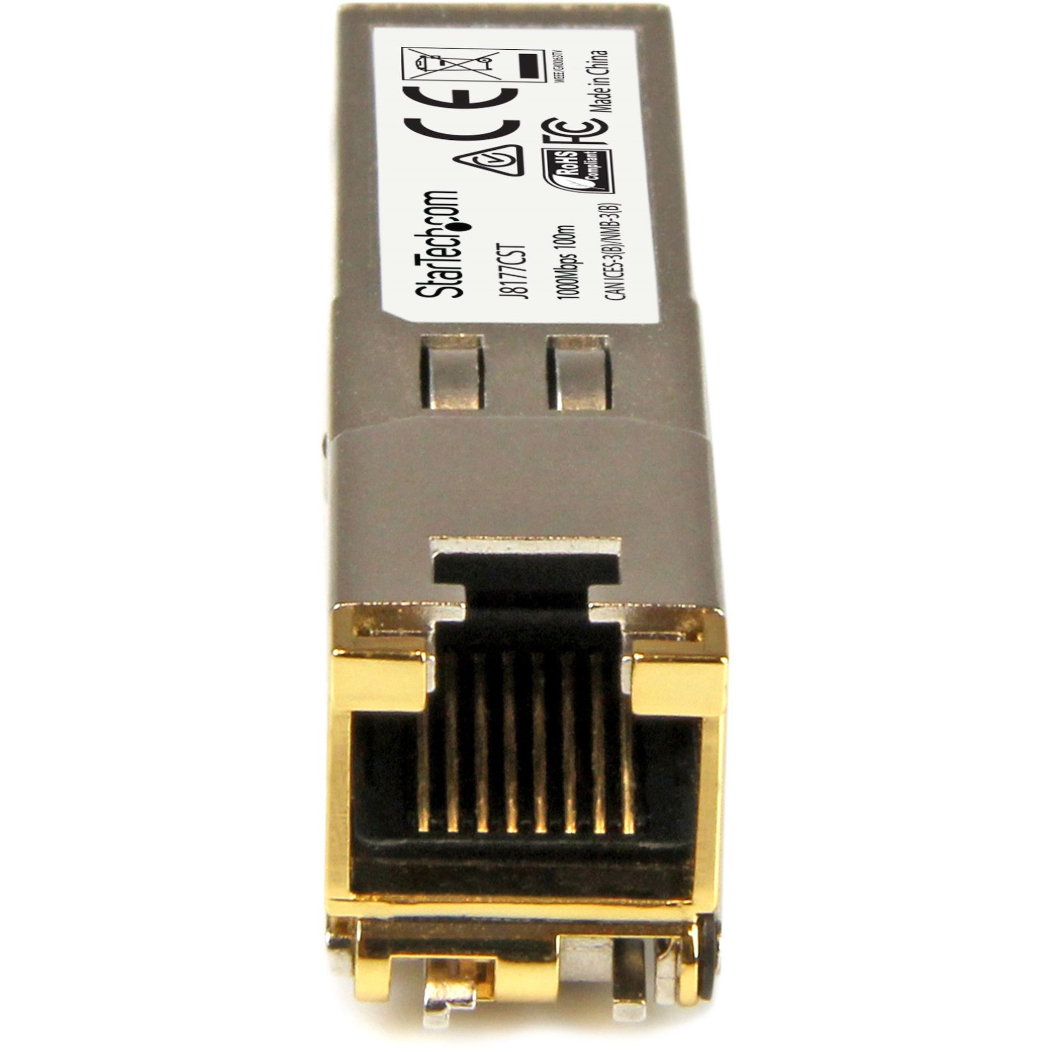 Startech .com HPE J8177C Compatible SFP Module1000BASE-T1GE Gigabit Ethernet SFP SFP to RJ45 Cat6/Cat5e100mHPE J8177C Compatible SFP… J8177CST