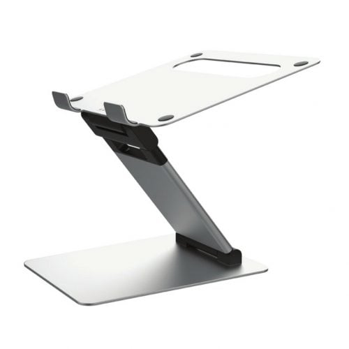 Cta Digital Accessories Desk Mount for NotebookBrushed Aluminum, BlackAdjustable Height13.8″ Screen Support22 lb Load Capacity LT-HADM