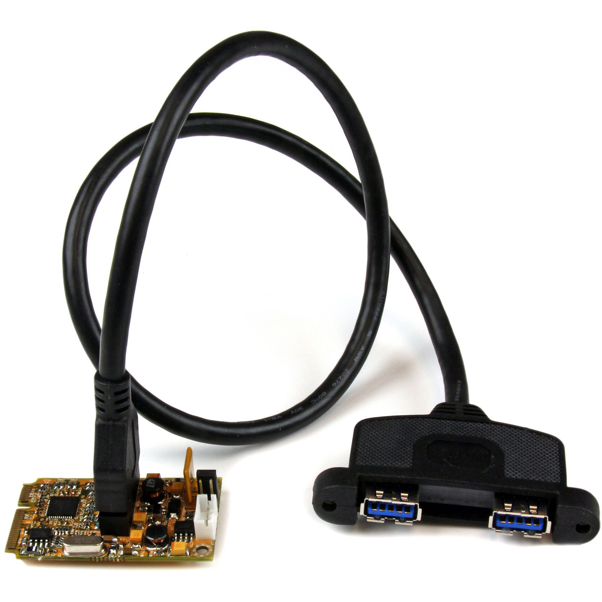 Startech .com Port SuperSpeed Mini PCI Express USB 3.0 Adapter Card w/ Bracket Kit and SupportAdd two USB 3.0 ports through a Mini... MPEXUSB3S22B - Armor
