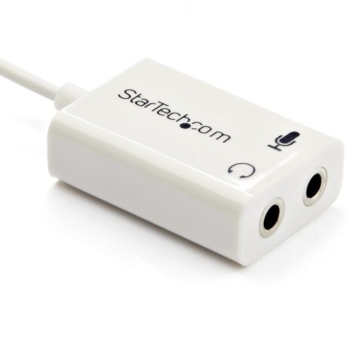 Startech .com 3.5mm 4 Position to 2x 3 Position 3.5mm Headset Splitter Adapter M/FWhiteTurns a 3.5mm combo headphone/microphone port in… MUYHSMFFADW