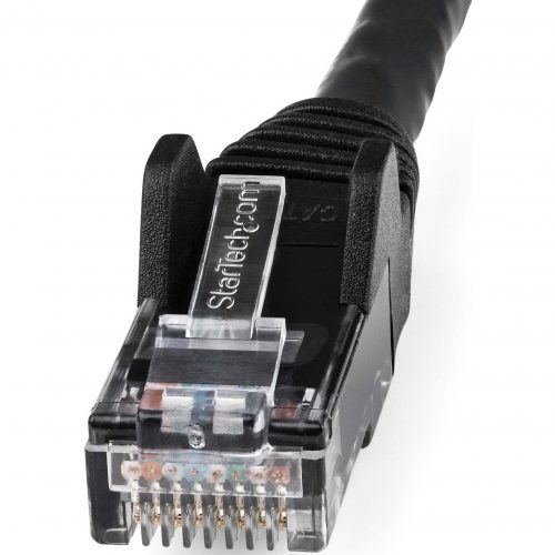 Startech .com 50ft (15m) CAT6 Ethernet Cable, LSZH (Low Smoke Zero Halogen) 10 GbE Snagless 100W PoE UTP RJ45 Black Network Patch Cord, ETL… N6LPATCH50BK